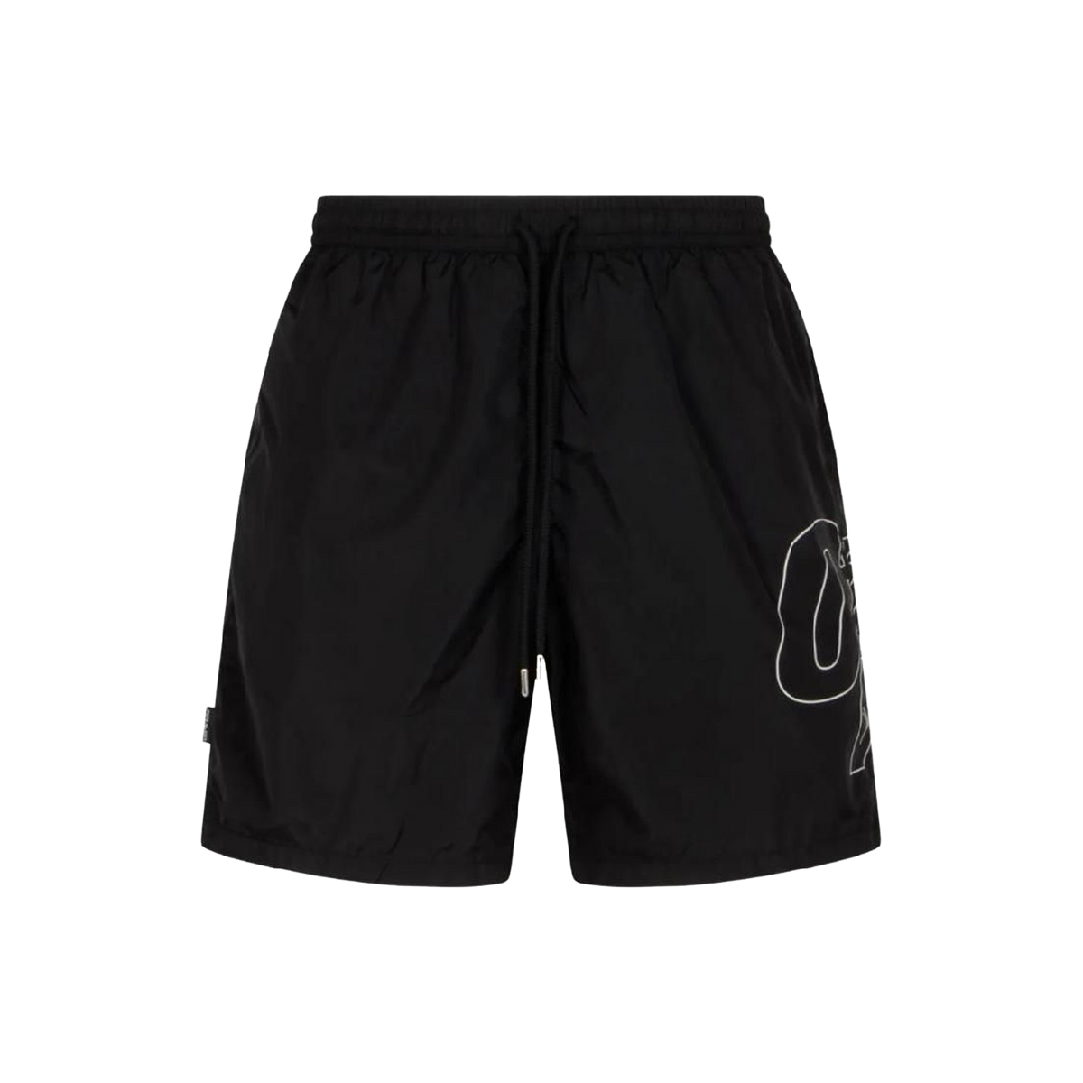 Pantaloneta Negra Off-White Outline Arrow