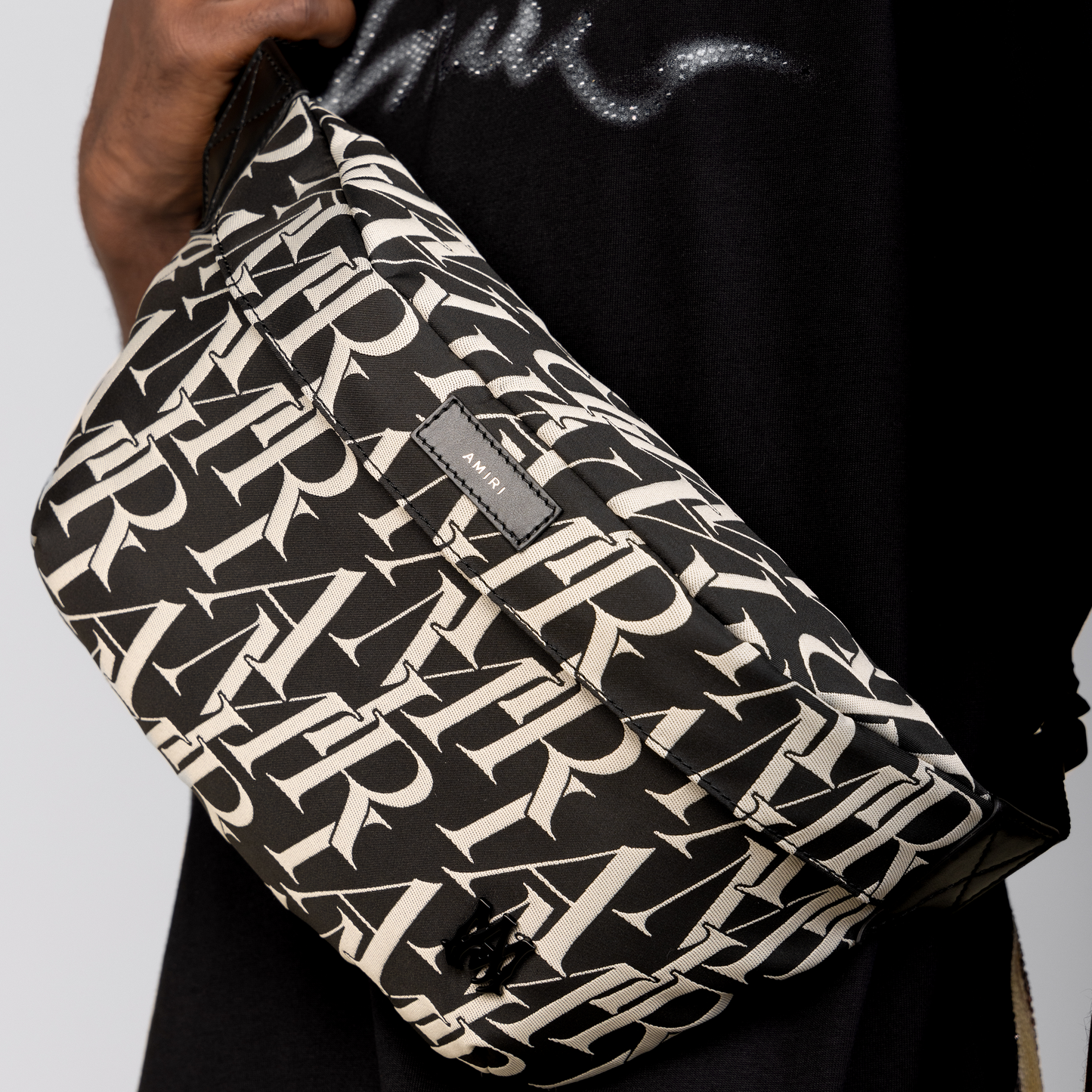 Riñonera Negro AMIRI Repeat Jacquard