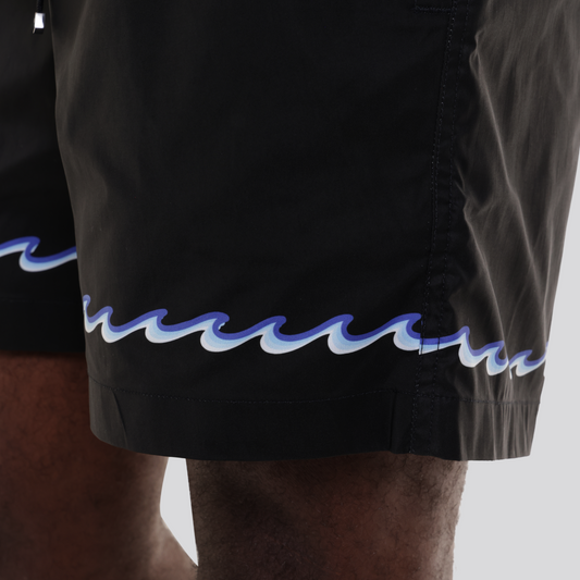 Pantaloneta Negra AMIRI Wave