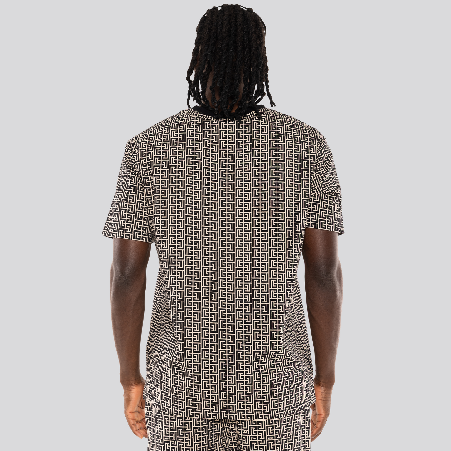 Camiseta Negra Balmain Monogram