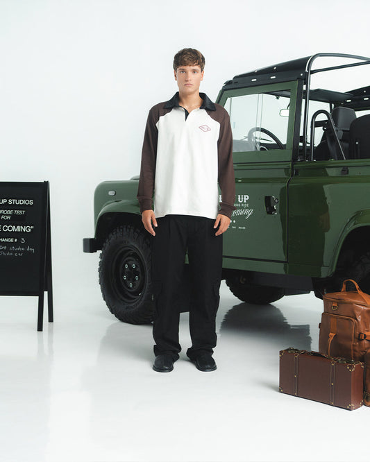 BADGE SAND CUT LONGSLEEVE POLO