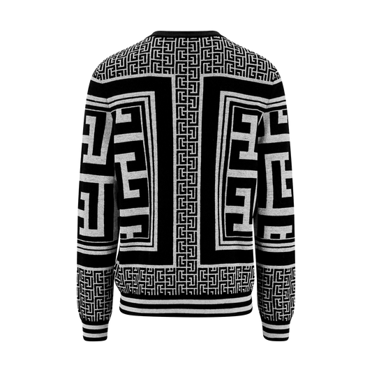 Buzo Negro Balmain Maxi Monigram