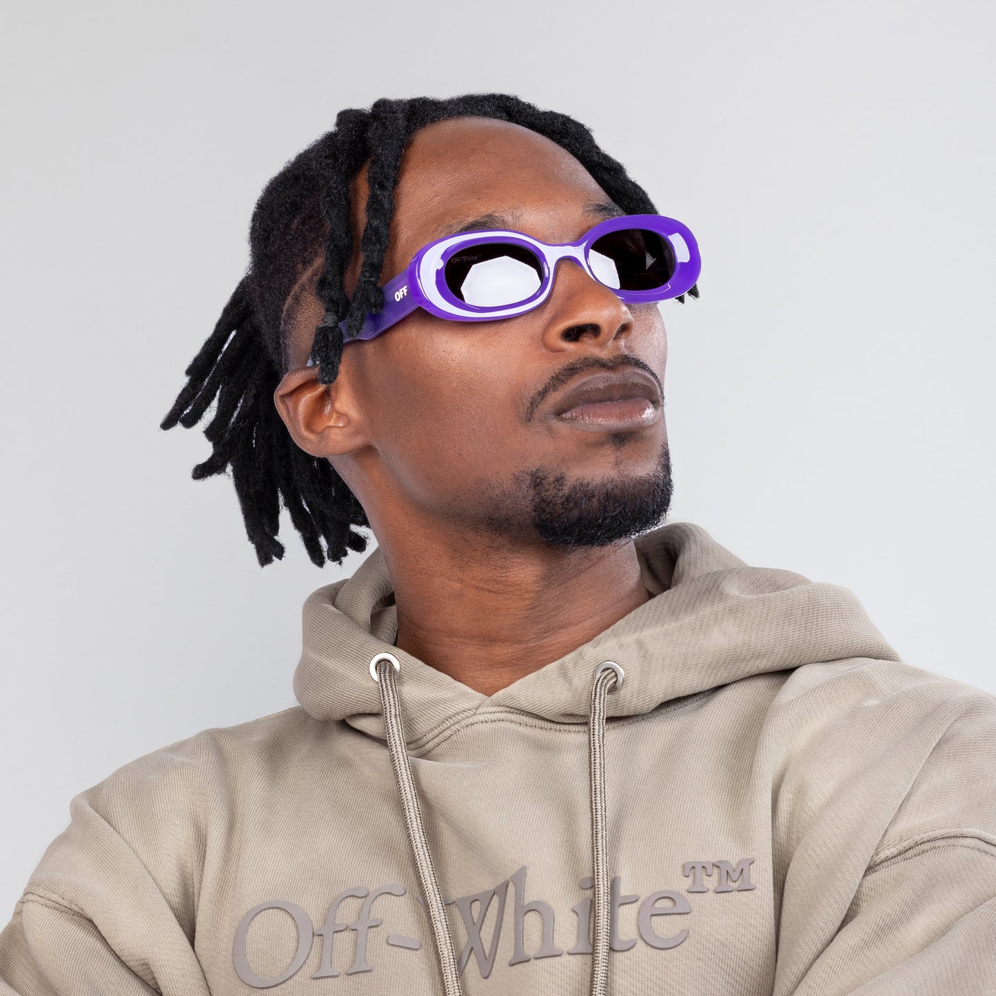 Gafas Moradas Off-White Amalfi Gris Oscuro
