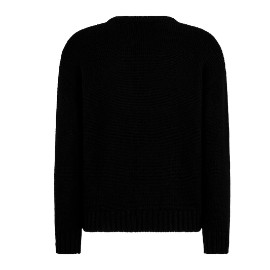 Suéter Negro Dsquared2 Leather Patch