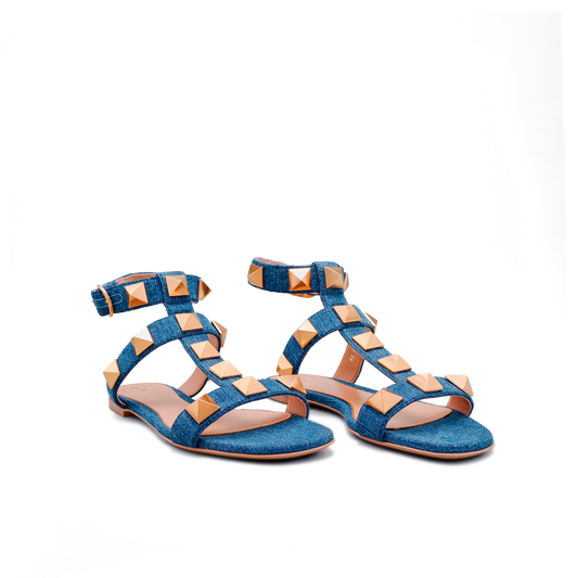 Sandalias Denim Valentino Roman Stud
