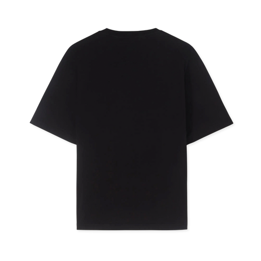 Camiseta Negra Palm Angels Logo Embroidered