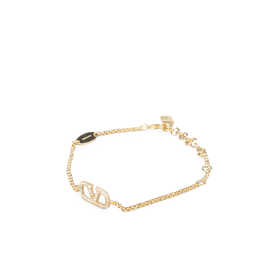 Brazalete Dorado Valentino Crystals Vlogo