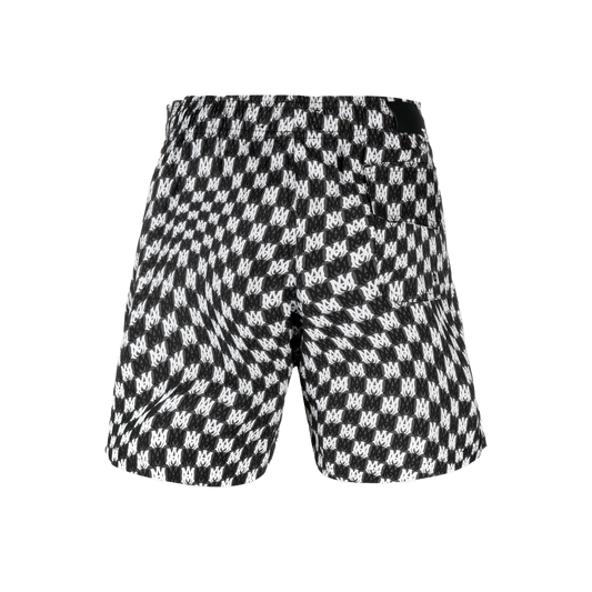 Pantaloneta Negra AMIRI Monogram Wave