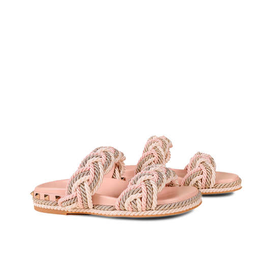 Sandalias Rosadas Valentino Rockstud Toe