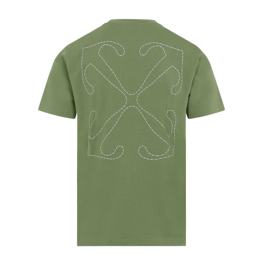 Camiseta Verde Off-White Stitch Arrow