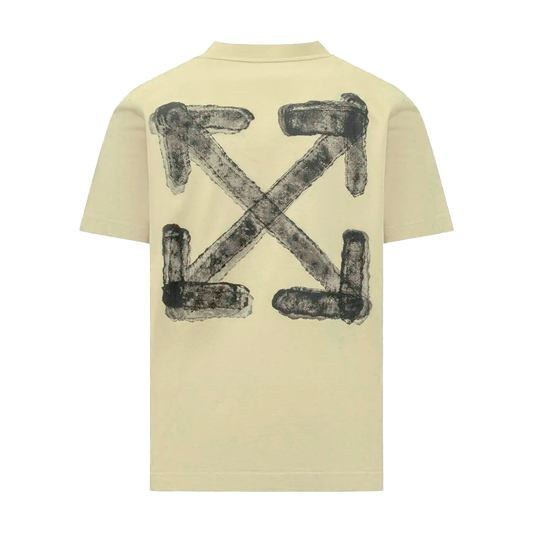 Camiseta Beige Off White Spray Arrow