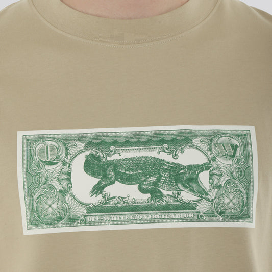 Camiseta Beige Off White Banknote