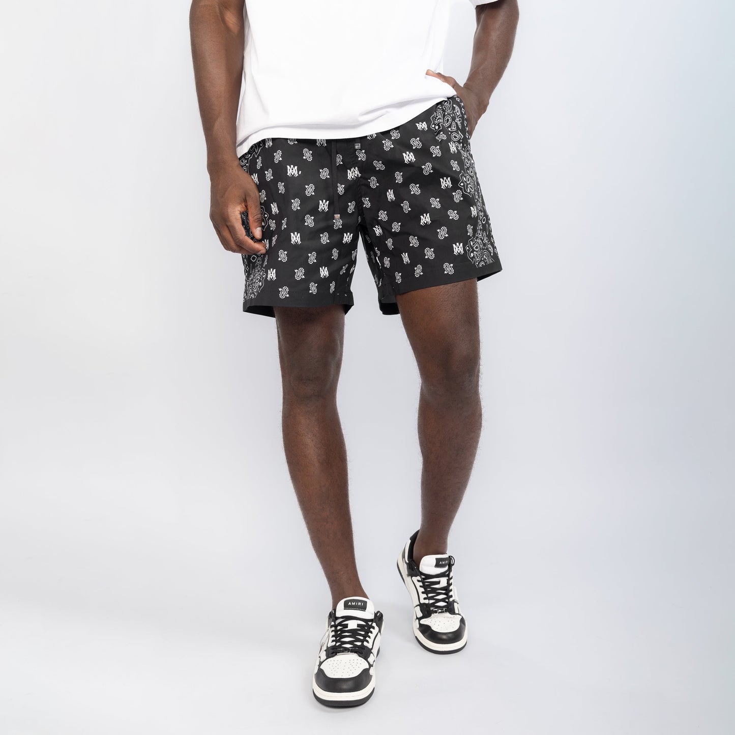 Pantaloneta Negra AMIRI Amiri Monogram