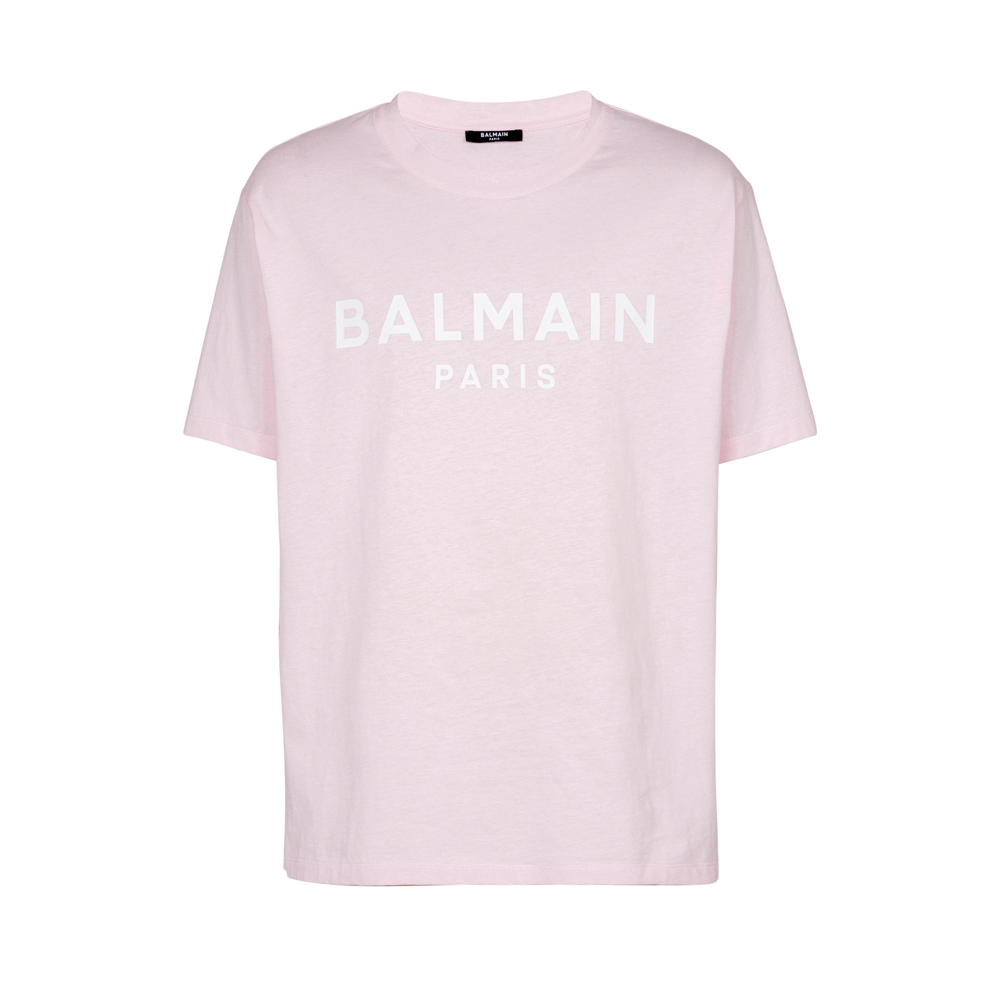 Camiseta Rosada Balmain Paris Logo