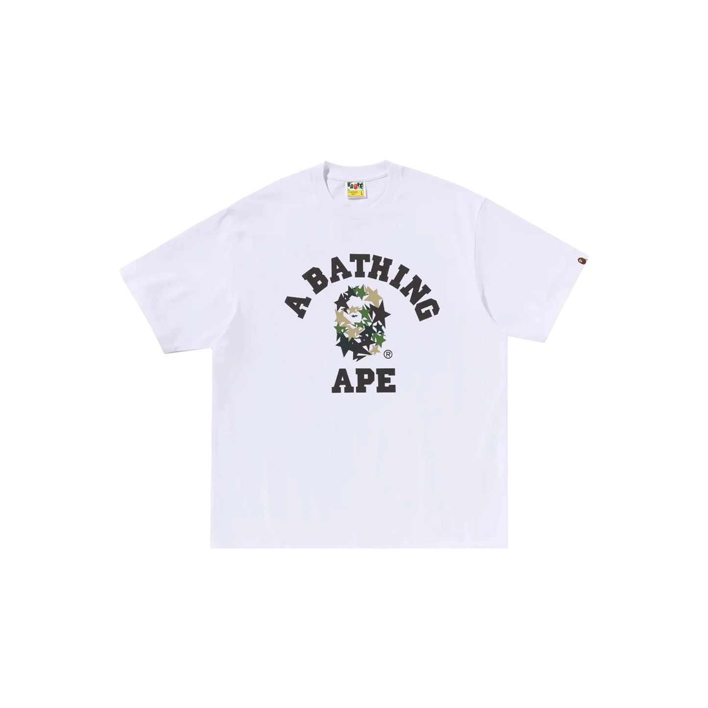 Camiseta Blanca Bape Sta College Relaxed