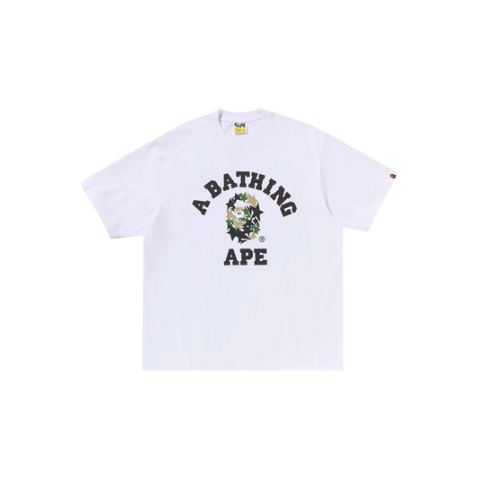 Camiseta Blanca Bape Sta College Relaxed