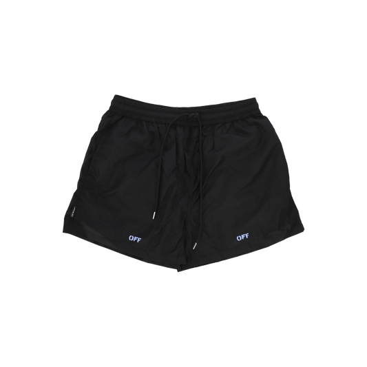 Pantaloneta Negra Off-White Stencil