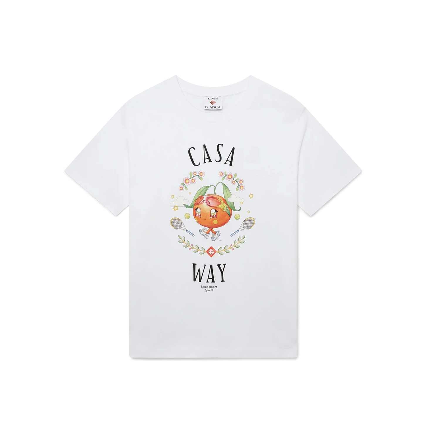 Camiseta Blanca Casablanca Casa Way Orange Mascot