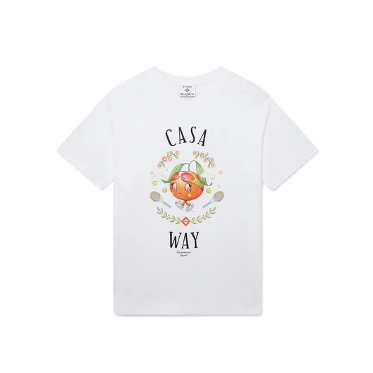 Camiseta Blanca Casablanca Casa Way Orange Mascot