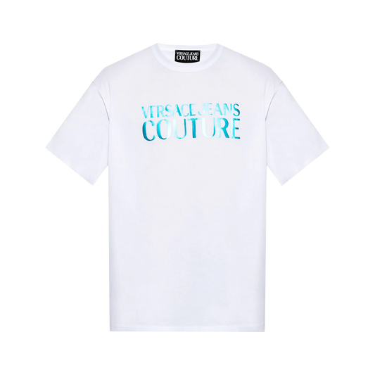 Camiseta Blanca Versace Jeans Couture Logo Multicolor