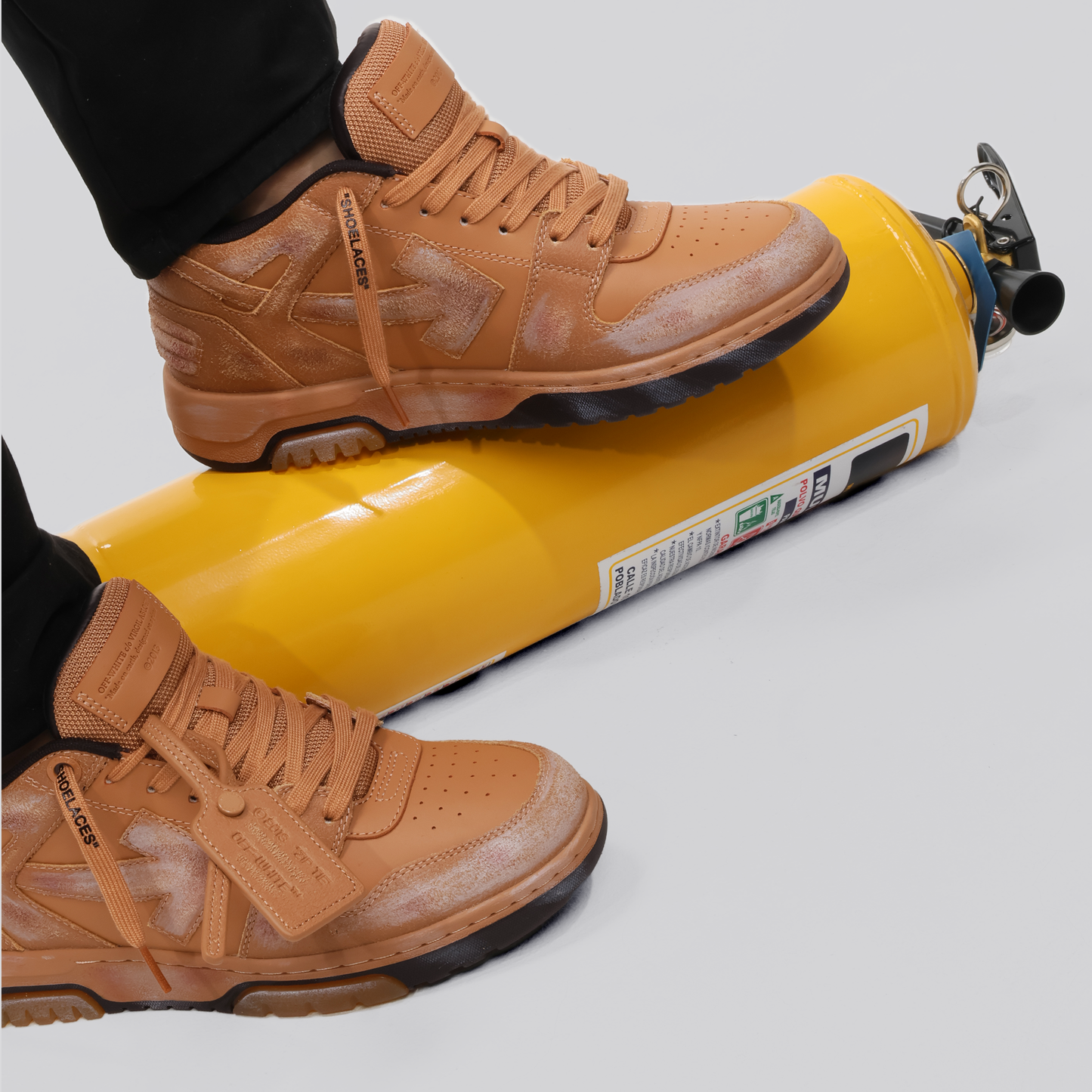 Sneakers Café Off-White "OOO" Vintage Leather