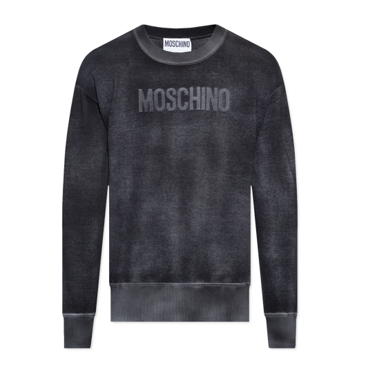 Buzo Negro Moschino Logo