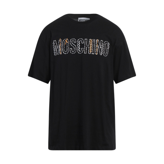 Camiseta Negra Moschino Logox