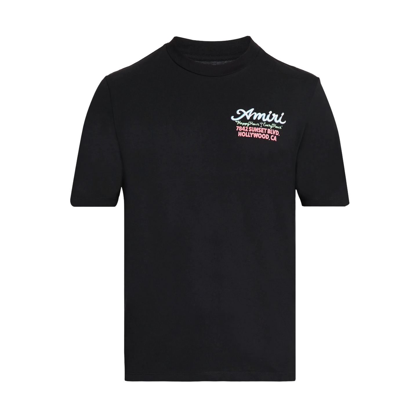 Camiseta Negra AMIRI Neon Lights