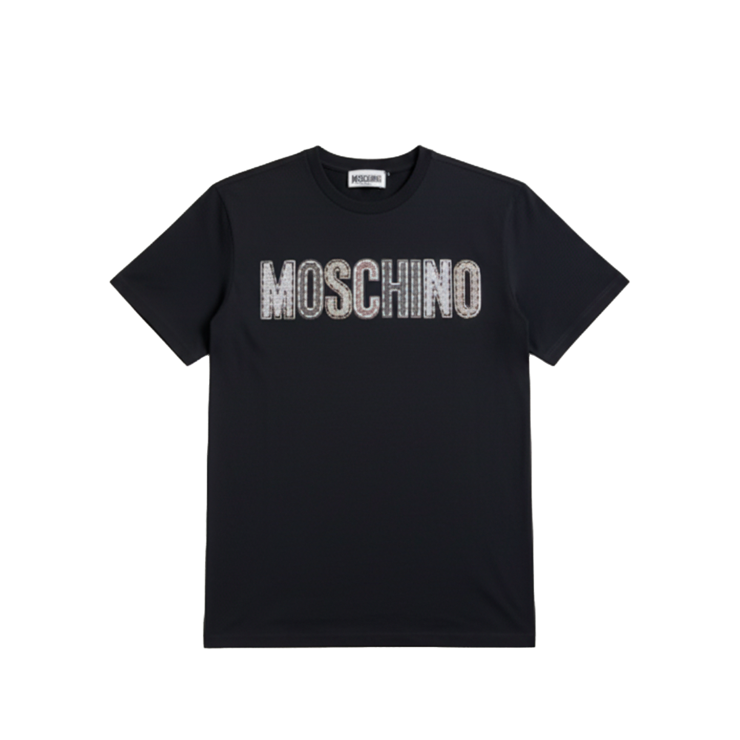 Camiseta Negra Moschino Gold Logo