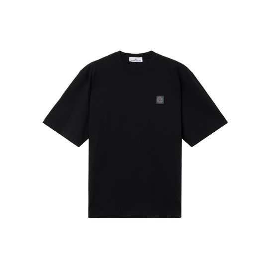 Camiseta Negra Stone Island Logo