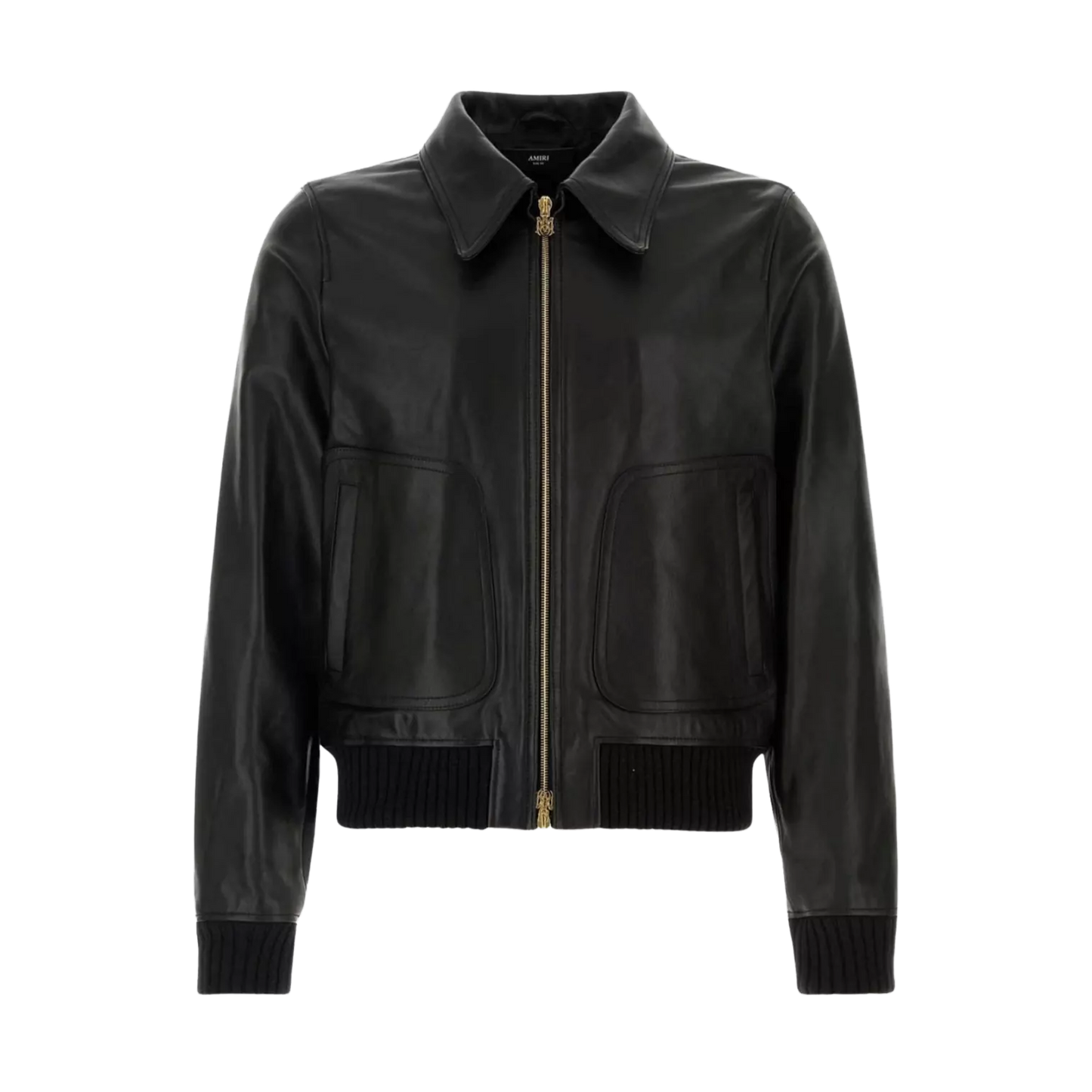 Chaqueta Negra AMIRI Leather Varsity