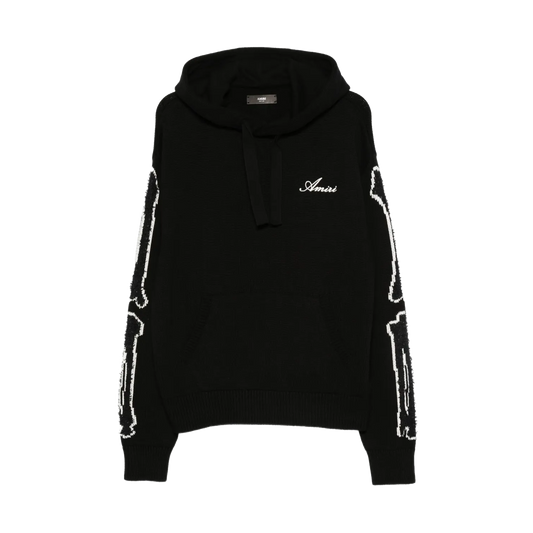 Buzo Tipo Hoodie Negro AMIRI Sweater Hoodie Black Bones