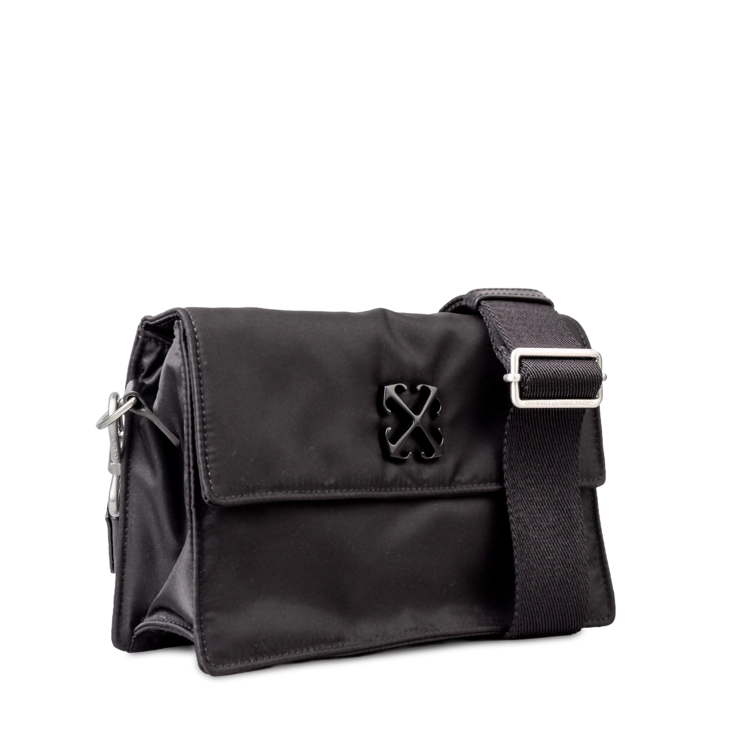 Bolso Negro Off-White Soft Jitney 1.4 Simple Nylon