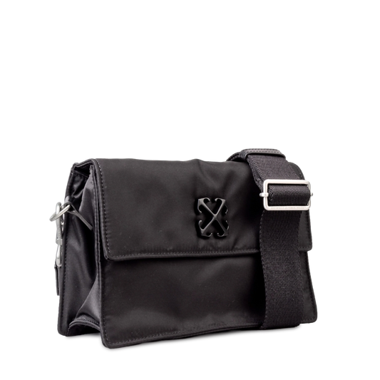 Bolso Negro Off-White Soft Jitney 1.4 Simple Nylon