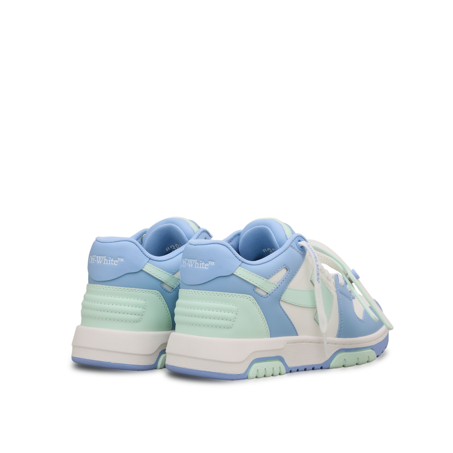 Sneakers Azules Off-White "OOO" Tricolor Dusty Blue - Baby Blue