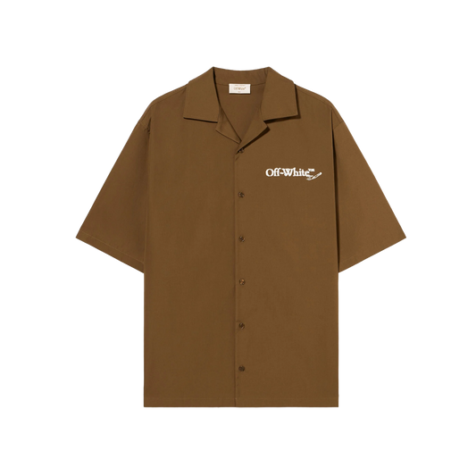 Camisa Café Off-White Scribble Arrow