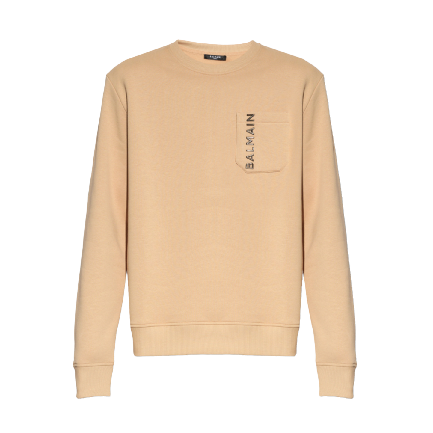Buzo Beige Balmain Pocket Logo
