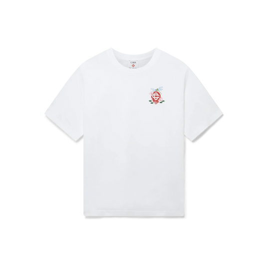 Camiseta Blanca Casablanca Dragonfly Floral