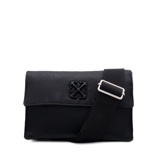 Bolso Negro Off-White Soft Jitney 1.4 Nylon