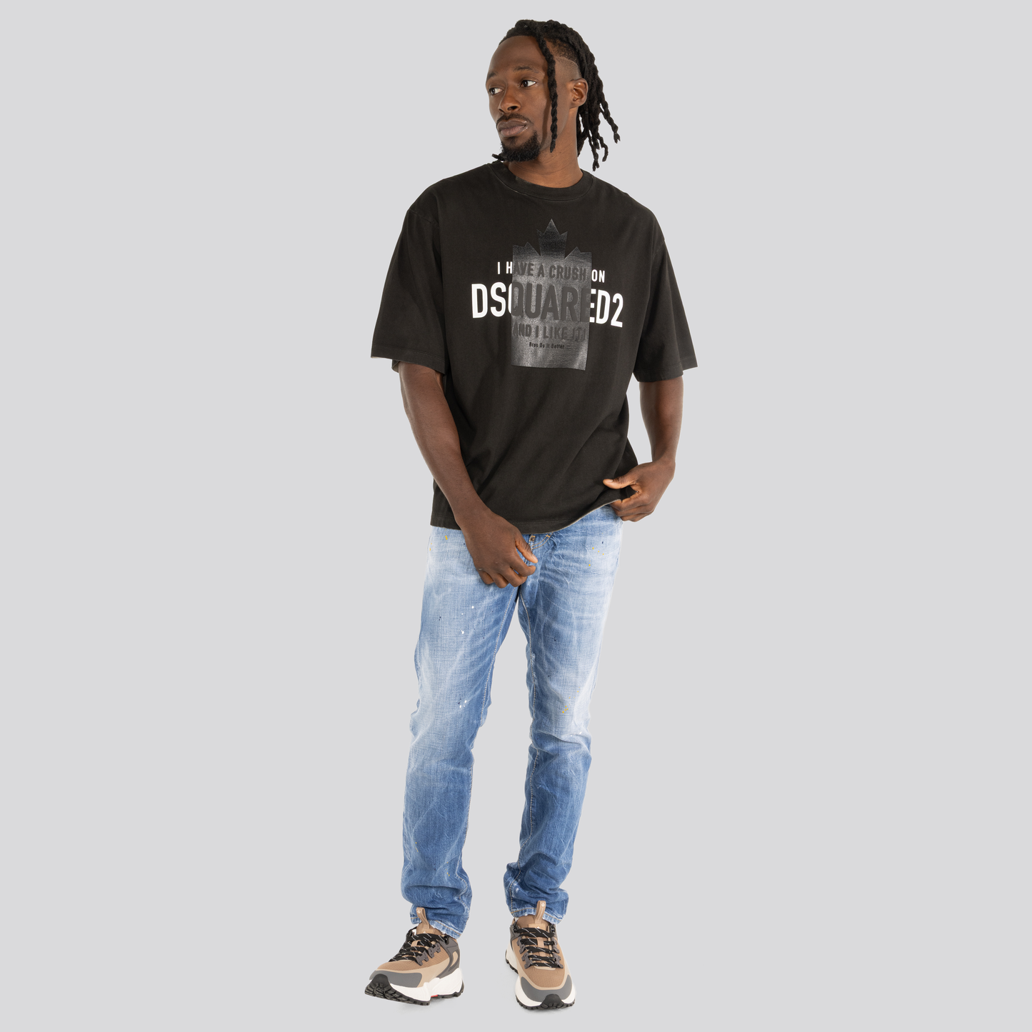 Camiseta Negra Dsquared2 Black & White