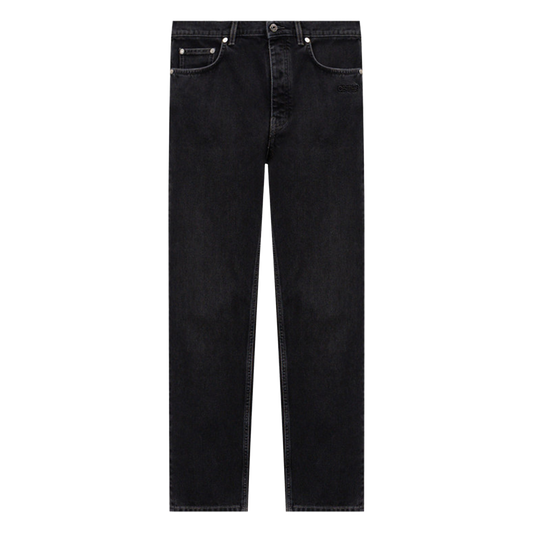 Jeans Negro Off-White Script Logo