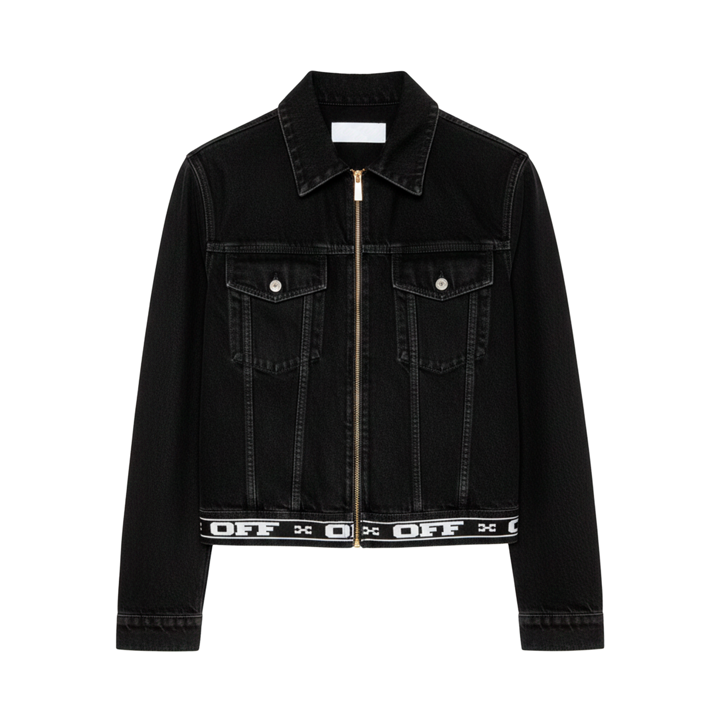 Chaqueta Negra Off-White Logo Band