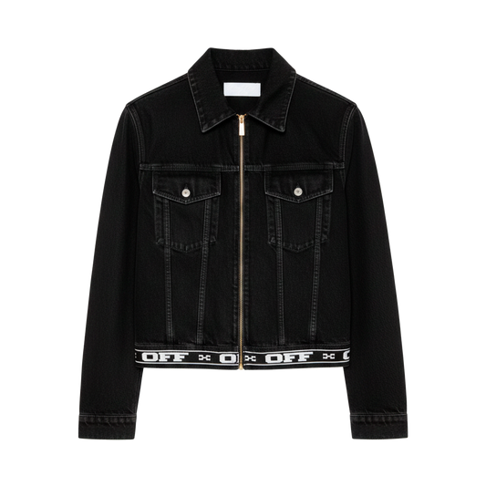 Chaqueta Negra Off-White Logo Band