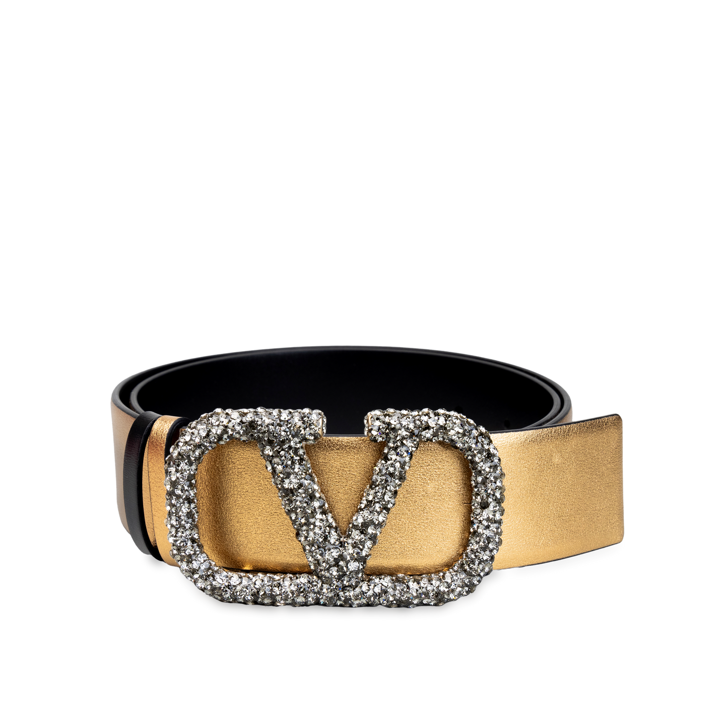 Cinturón Dorado Valentino Vlogo 40 mm