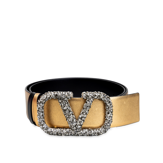 Cinturón Dorado Valentino Vlogo 40 mm