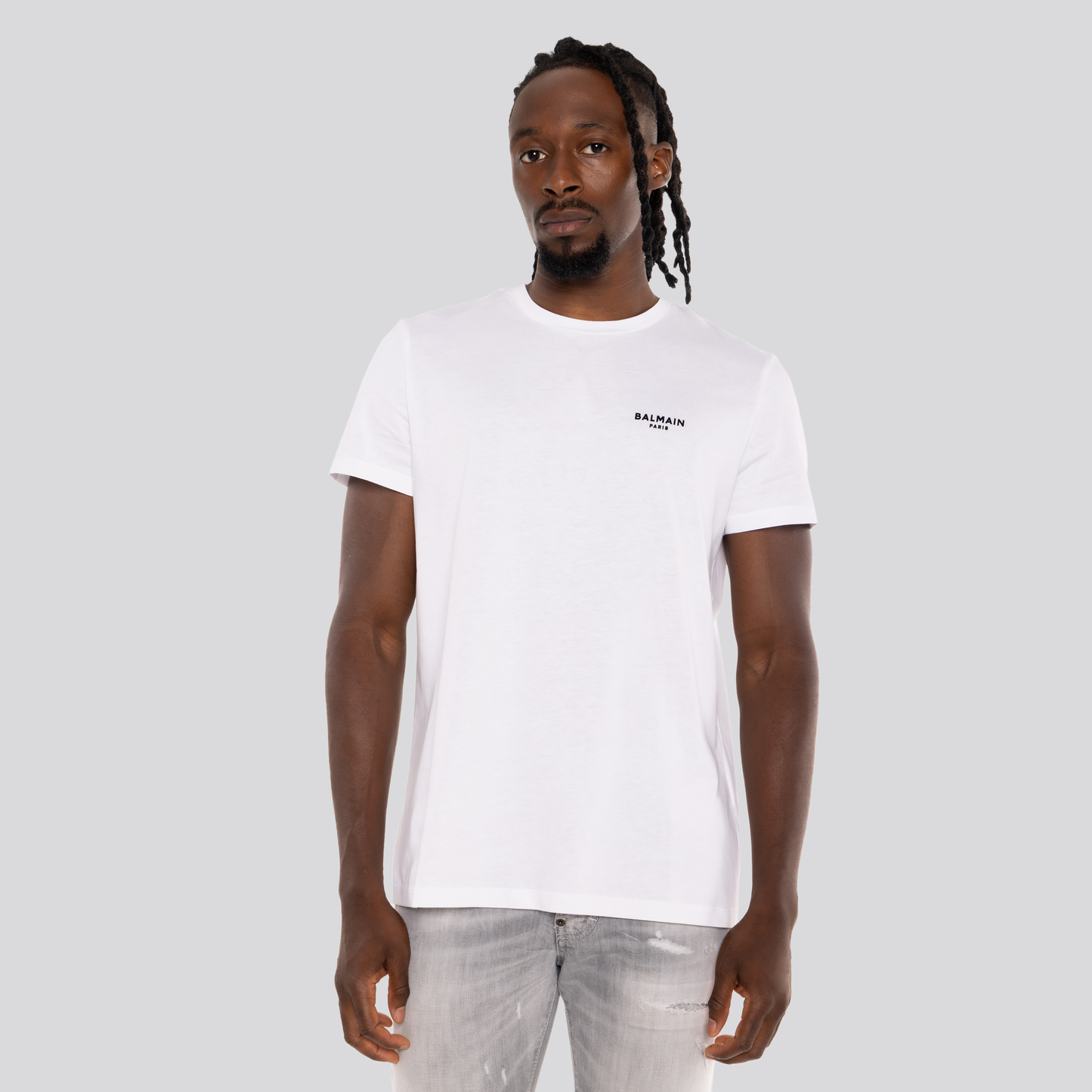 Camiseta Blanca Balmain Logo