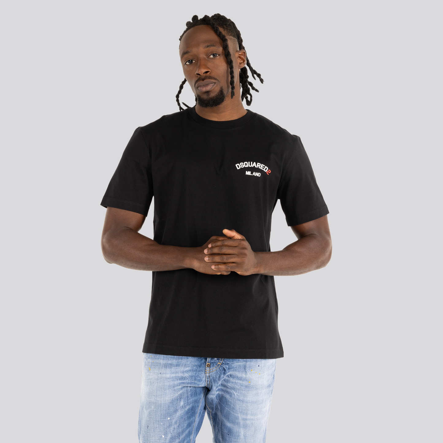 Camiseta Negra Dsquared2 Milano Chest Logo