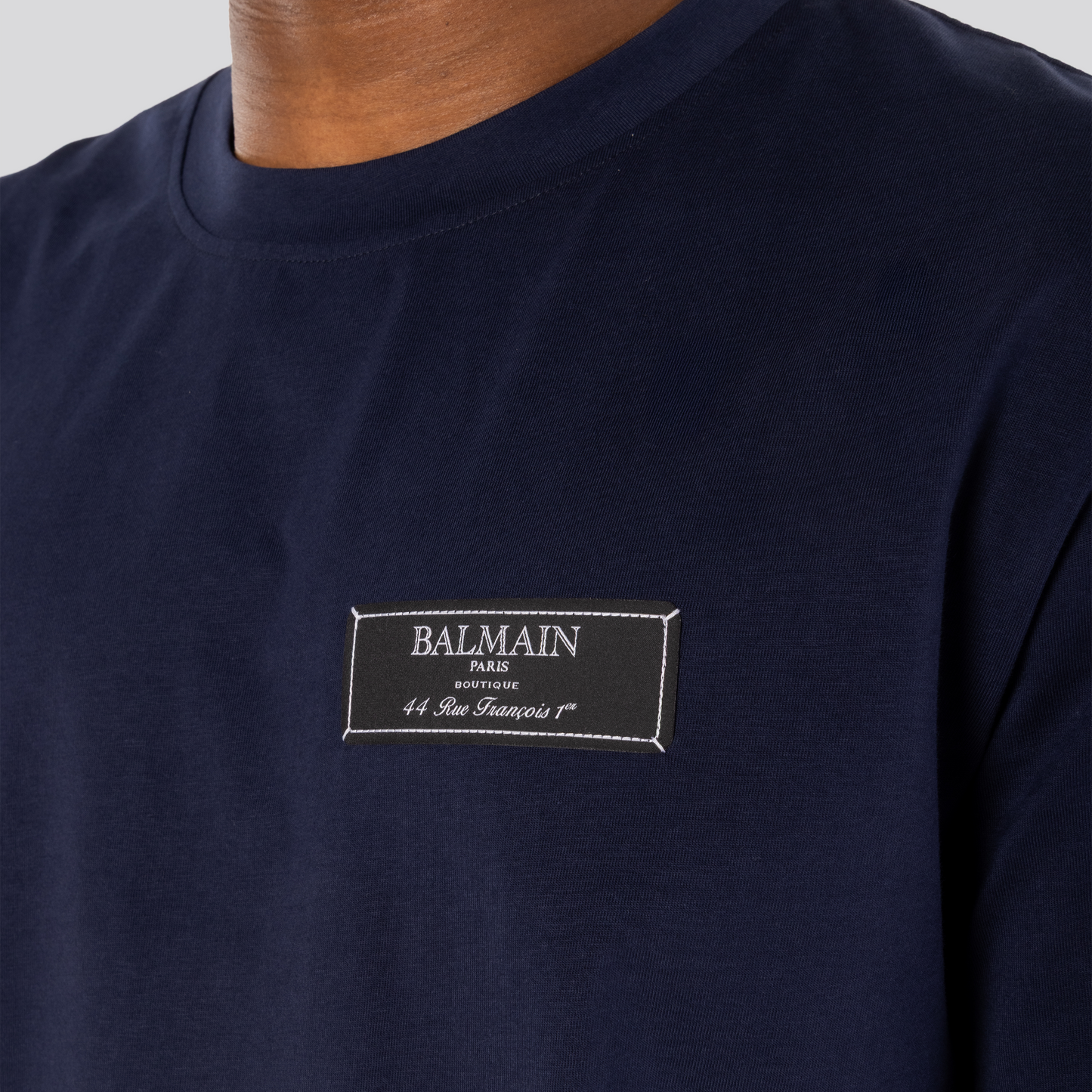 Camiseta Azul Balmain Label