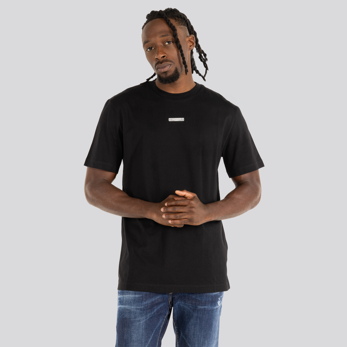 Camiseta Negra Dsquared2 Silver Plaque