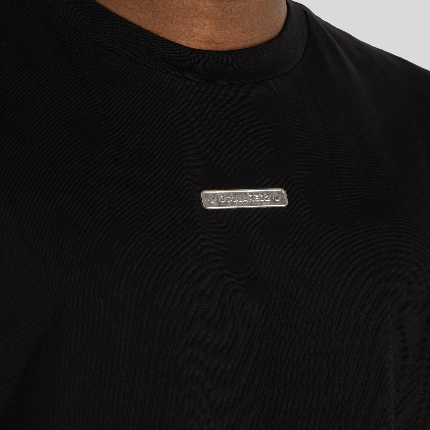 Camiseta Negra Dsquared2 Silver Plaque